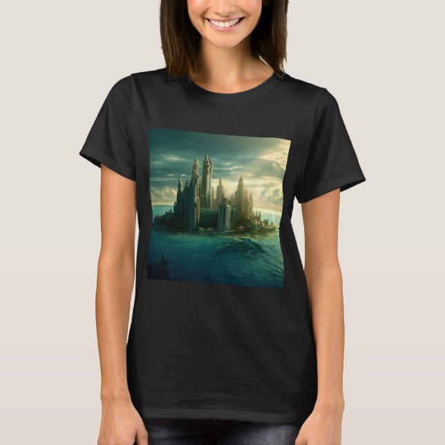 Fantasy City of Atlantis (3) T Shirt (Framsida)