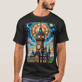 Fantasy ClockTowMosaic Art Tee