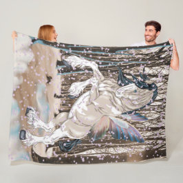 Fantasy Clydesdale Horse Fairy Fleecefilt