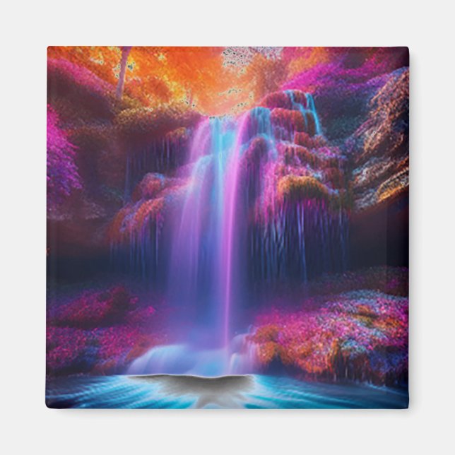 Fantasy Colorful Waterfall Magnet (Framsidan)