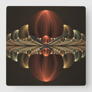 Fantasy Construction Shiny Abstrakt Fractal Art Fyrkantig Klocka