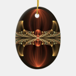 Fantasy Construction Shiny Abstrakt Fractal Art Julgransprydnad Keramik