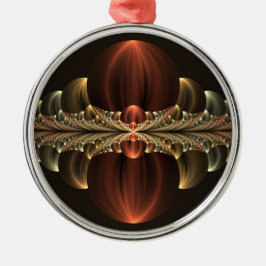 Fantasy Construction Shiny Abstrakt Fractal Art Julgransprydnad Metall