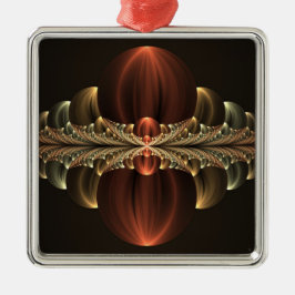 Fantasy Construction Shiny Abstrakt Fractal Art Julgransprydnad Metall