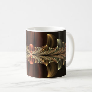 Fantasy Construction Shiny Abstrakt Fractal Art Kaffemugg