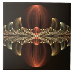 Fantasy Construction Shiny Abstrakt Fractal Art Kakelplatta