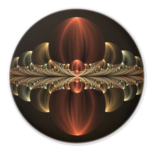 Fantasy Construction Shiny Abstrakt Fractal Art Knopp (Framsidan)
