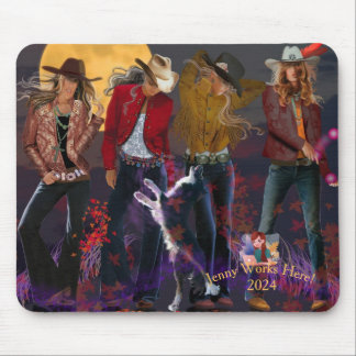 Fantasy Cowgirl, Personlig Logotyp, Mousepad Musmatta