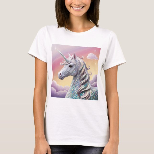 Fantasy Creatdesign - Dragons & Unicorns T Shirt (Framsida)