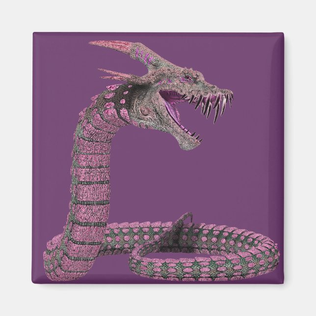 Fantasy CreatRosa Lila Magnet (Framsidan)