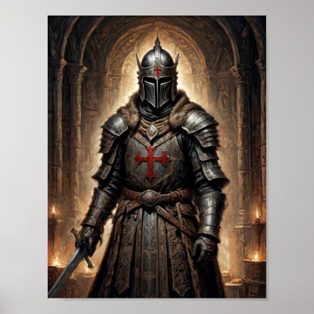 Fantasy Crusade Warrior i hemlig kryptering Poster (Framsidan)
