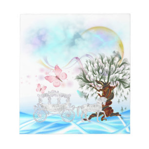 Fantasy Crystal Horse Carriage Anteckningsblock