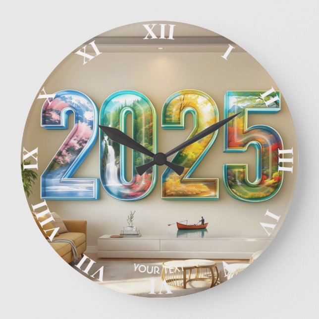 Fantasy Cute  2025 Four Numbers Stor Klocka (Framsida)