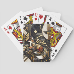 Fantasy Cute Abstrakt Fox Art Casinokort