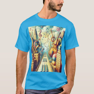 Fantasy Cute Abstrakt Music City T Shirt
