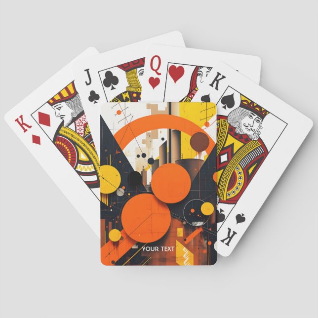Fantasy Cute Abstrakt Red Circles Casinokort (Baksidan)