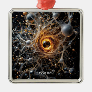 Fantasy Cute Abstrakt Space Scene Julgransprydnad Metall