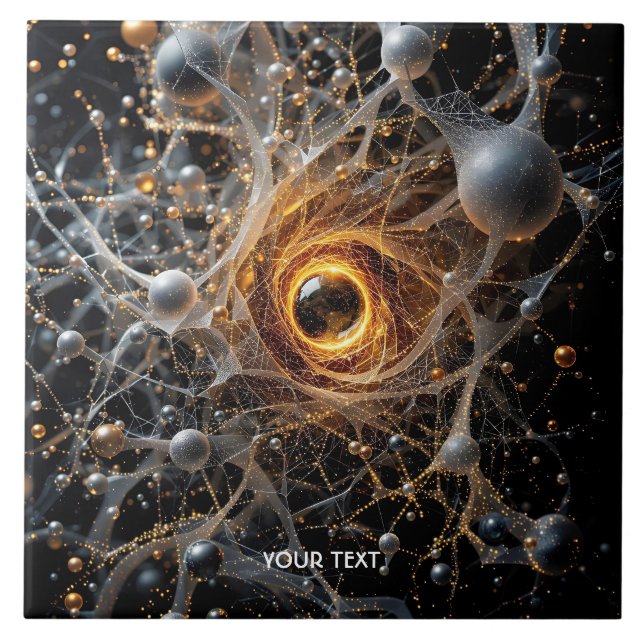 Fantasy Cute Abstrakt Space Scene Kakelplatta (Framsidan)