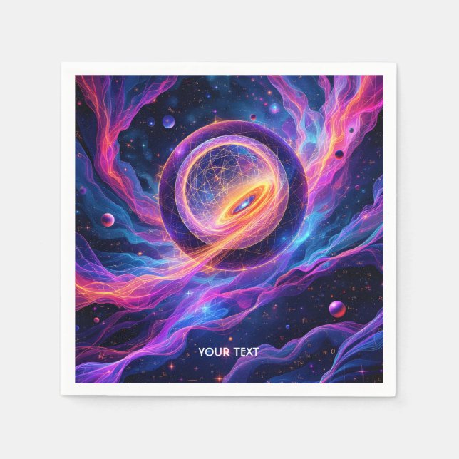 Fantasy Cute Abstrakt Space Stars Pappersservett (Framsidan)