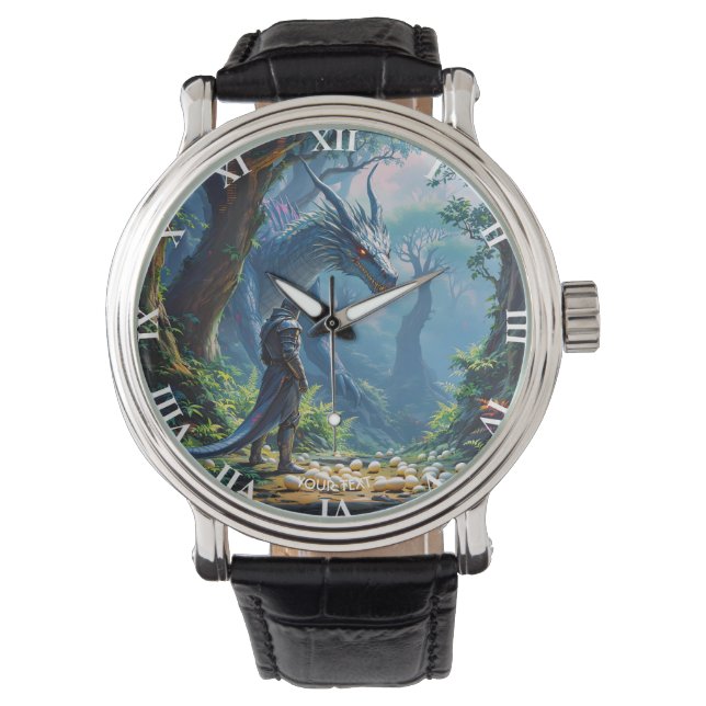 Fantasy Cute Ägg Drakriddare Armbandsur (Framsida)