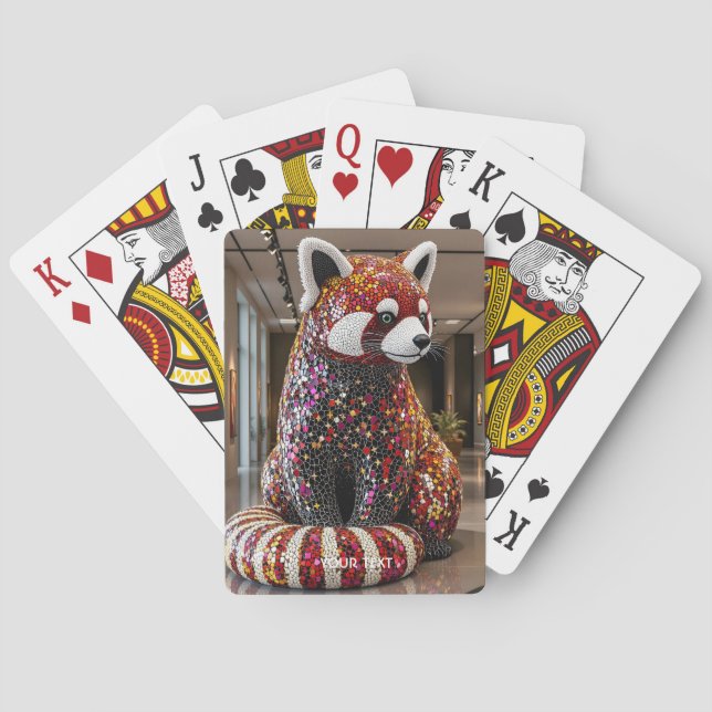 Fantasy Cute Art Deco Panda Casinokort (Baksidan)