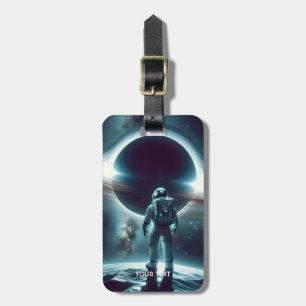 Fantasy Cute Astronaut Black Hål Bagagebricka
