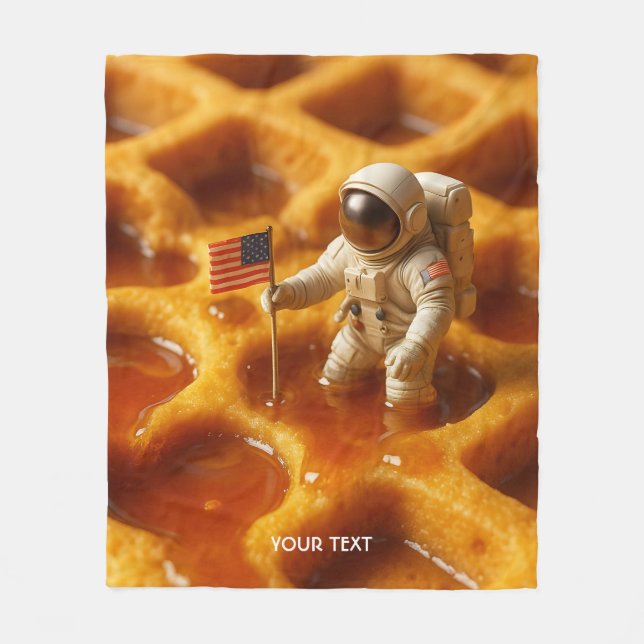 Fantasy Cute Astronaut på maple Fleecefilt (Framsidan)