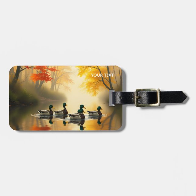 Fantasy Cute Autumn Sjö Bagagebricka (Horisontell Framsida)