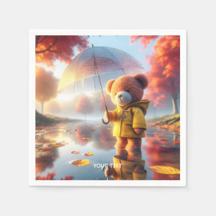 Fantasy Cute Baby Bear Umbrella Pappersservett