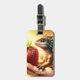 Fantasy Cute Baby Dragon Strawberry Bagagebricka
