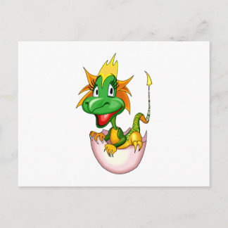Fantasy Cute Baby Dragon Vykort