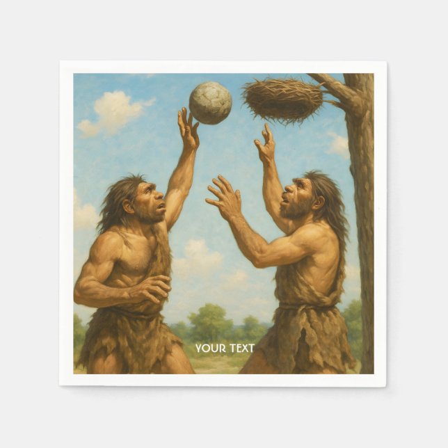 Fantasy Cute Basketball Prehistorisk slutlig Pappersservett (Framsidan)