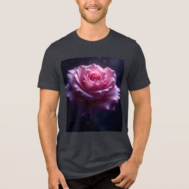Fantasy Cute Bevackra Rosa ros T Shirt (Framsida)