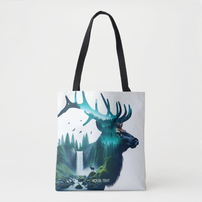 Fantasy Cute Big Elk liggande Tygkasse (Framsida)