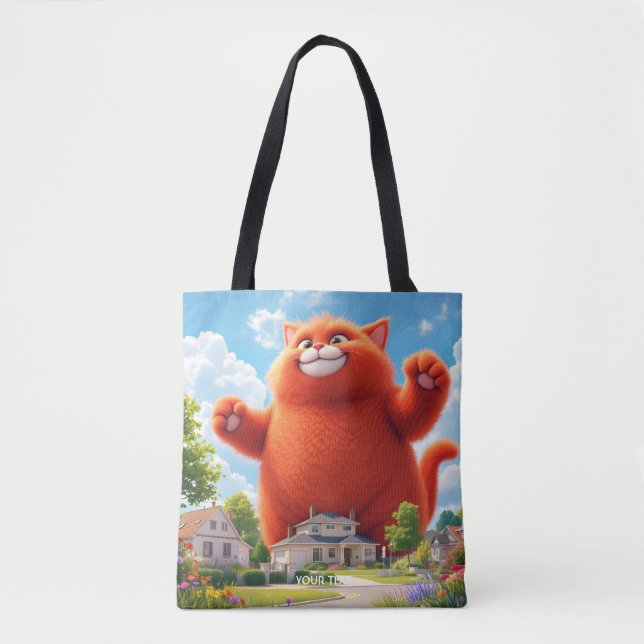 Fantasy Cute Big Orange Cat Tygkasse (Framsida)