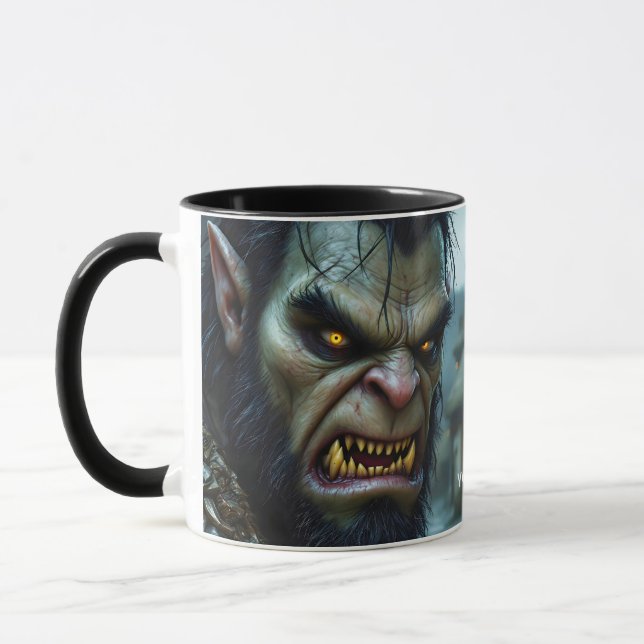 Fantasy Cute Big Strong Warrior Mugg (Vänster)