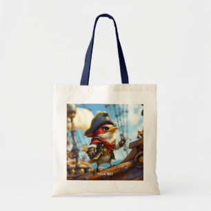 Fantasy Cute Bird Kapten Pirat Tygkasse