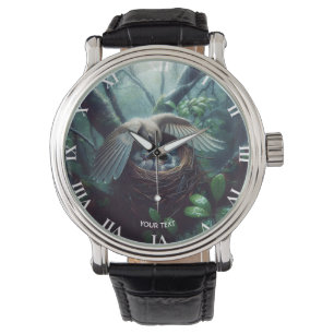 Fantasy Cute Bird Nest Rain Armbandsur