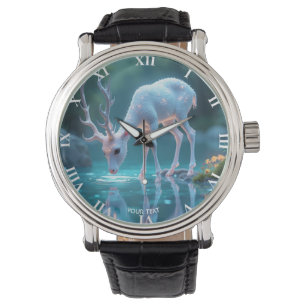 Fantasy Cute Blue Baby Hjort Armbandsur