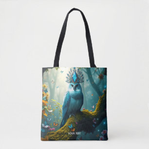 Fantasy Cute Blue Bird Forest Tygkasse