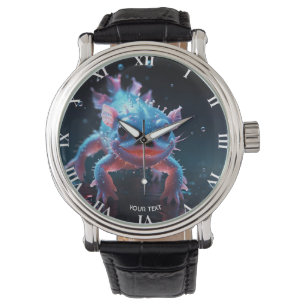 Fantasy Cute Blue Smiling Axolotl Armbandsur