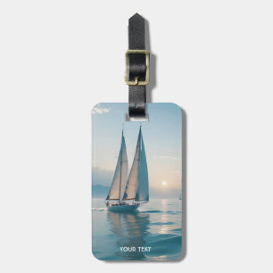 Fantasy Cute Boat Sea Sol Bagagebricka