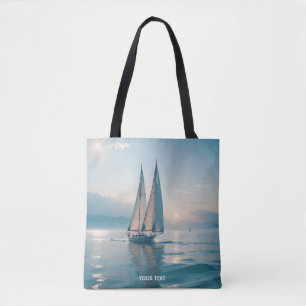 Fantasy Cute Boat Sea Sol Tygkasse