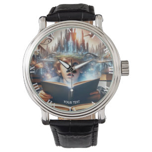 Fantasy Cute Boy City Bok Armbandsur