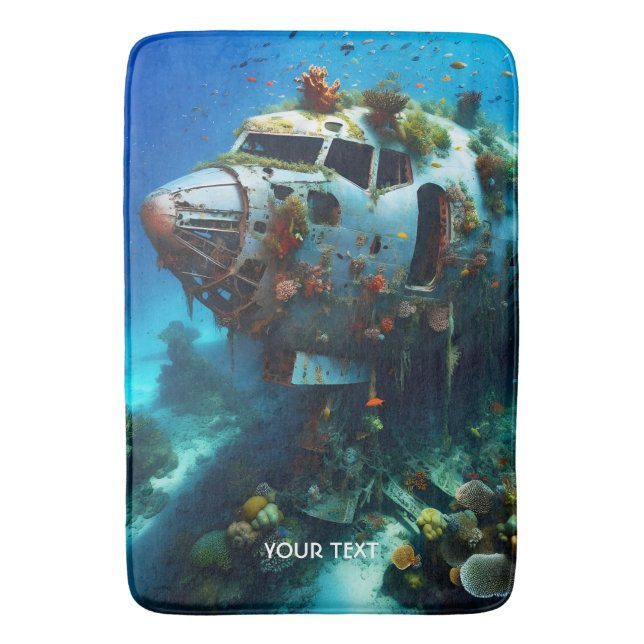 Fantasy Cute Broken Airplan Ocean Badrumsmatta (Framsidan (Vertikal))