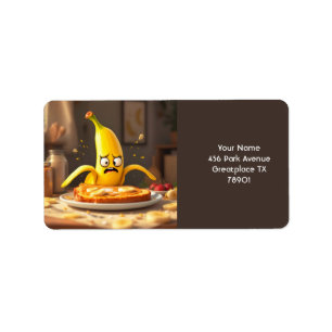 Fantasy Cute Butter Banana Toast Adressetikett