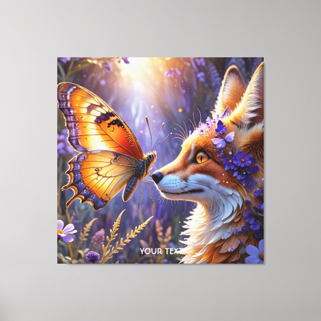 Fantasy Cute Butterfly Flox Canvastryck (Framsida)
