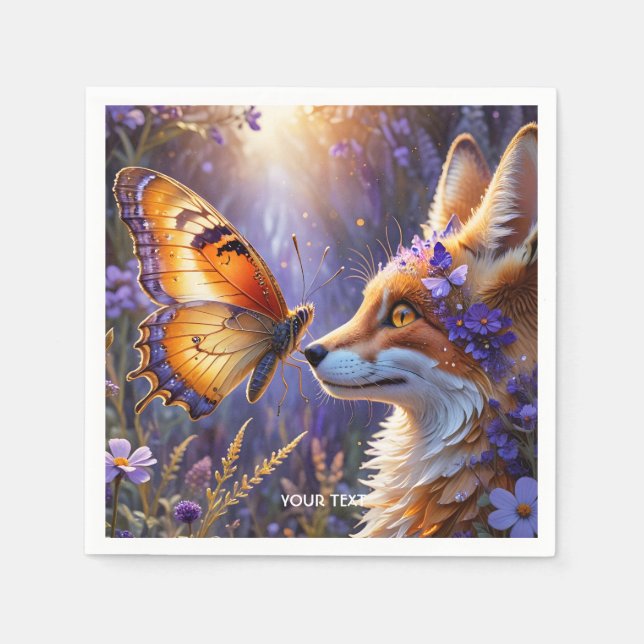 Fantasy Cute Butterfly Flox Pappersservett (Framsidan)
