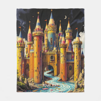 Fantasy Cute Castle från Pencil Fleecefilt