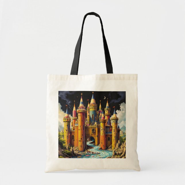 Fantasy Cute Castle från Pencil Tygkasse (Framsidan)